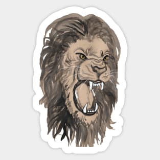 Lion roaring Sticker